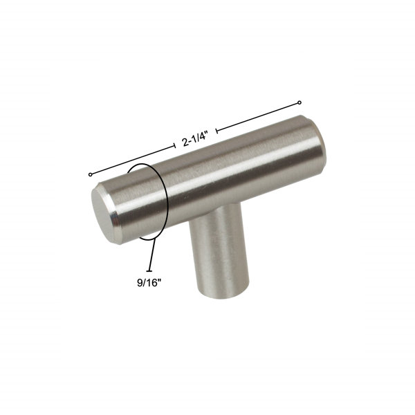 2 Inch Stainless Steel Solid Cabinet T Knob